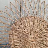 Round rattan sun mirror - 48cm
