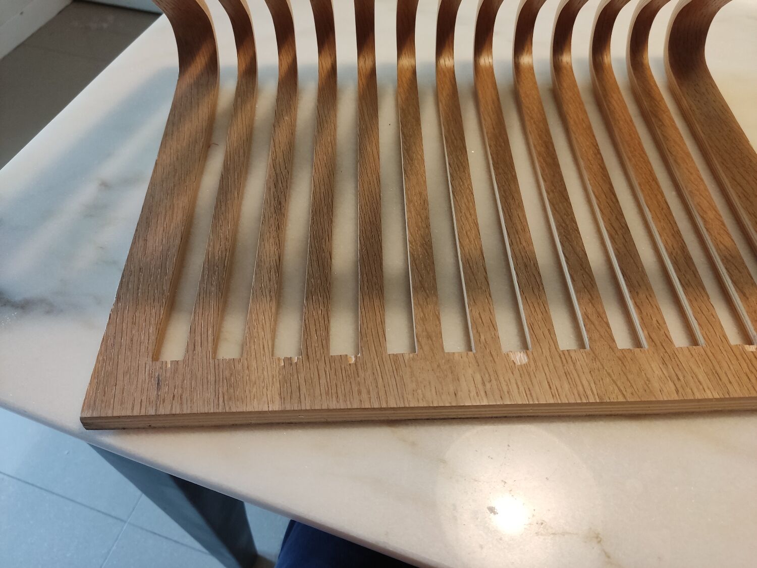 Habitat 1980s 90s bent plywood magazine rack