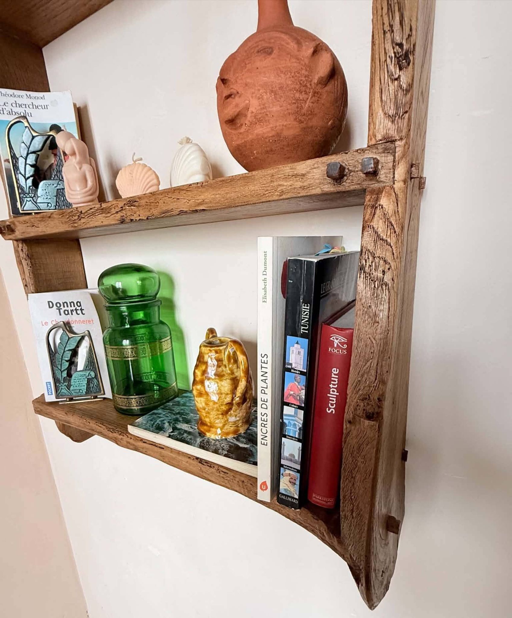 Étagère murale en bois massif/ étagère de rangement