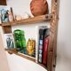 Solid wood wall shelf / storage shelf
