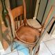 Pair of curved wooden bistro chairs