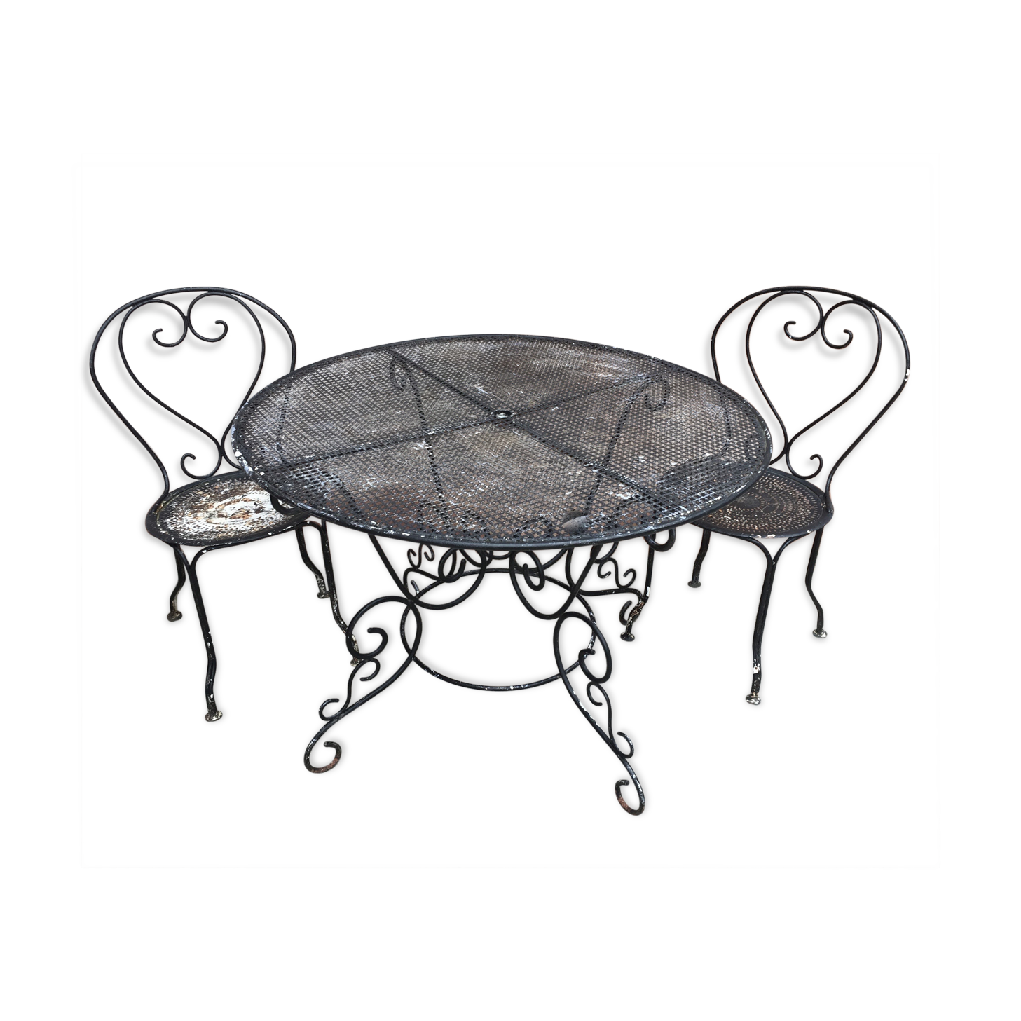 Garden table iron round