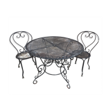 Garden table iron round