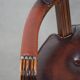 Brown cowhide leather Chesterfield desk/dining/side chair in English style