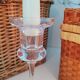 Glass candle holder