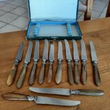 12 horn handle knives