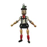 Articulated wooden puppet