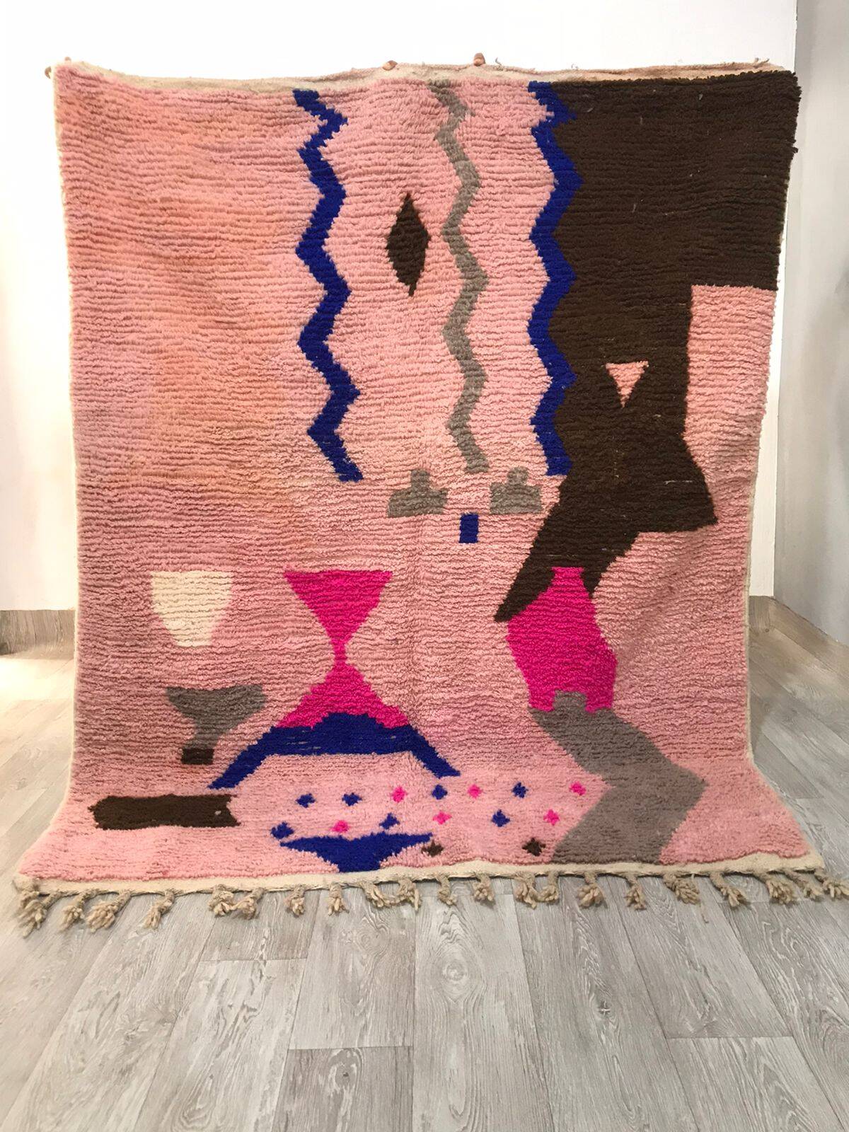 tapis berbère Boujad rose 3*2m