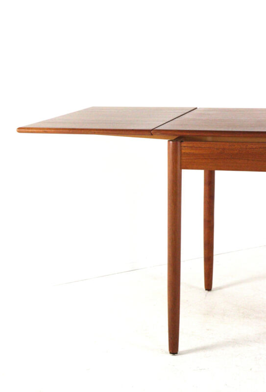 Rectangular Danish Extendable Dining Table 'Ahrus'  mid centuty modern teak