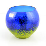 Joska Kristall Mundgeblasen cobalt glass bowl, Germany in the 1960s