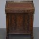 Davenport desk in walnut with leather and vintage brass gallery.