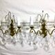Pair of bronze sconces and crystal tassels 2 lights louis xv style