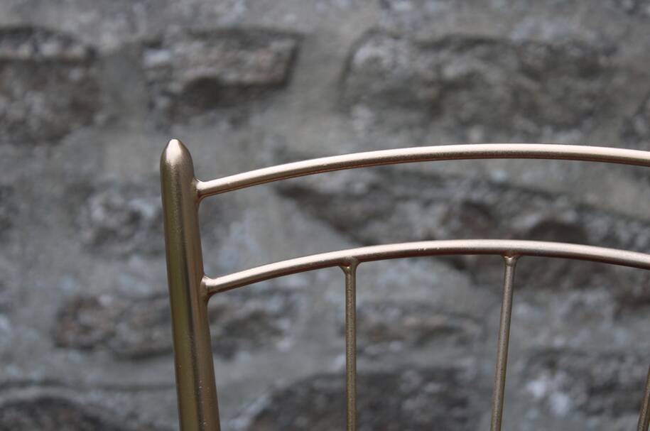 Vintage chair in gilded metal and velvet seat