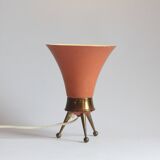 Brass tripod table lamp, 1950s