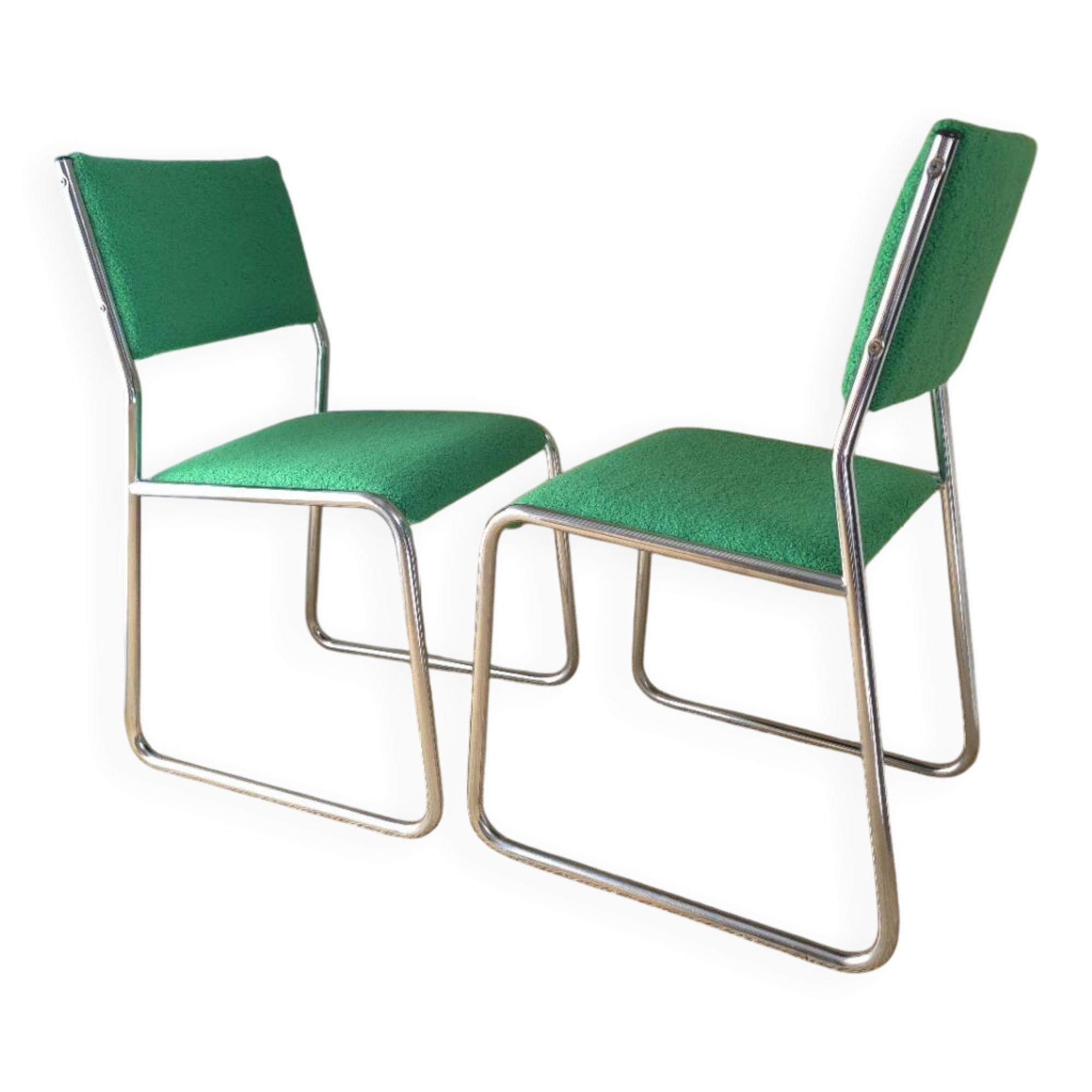 2 chrome Bauhaus chairs