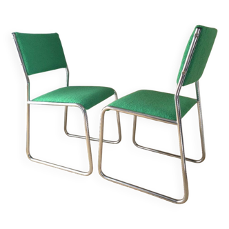2 chrome Bauhaus chairs
