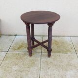 Old small round side table in Dudouyt style