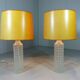 Set of 2 large glass table lamps 1960’s