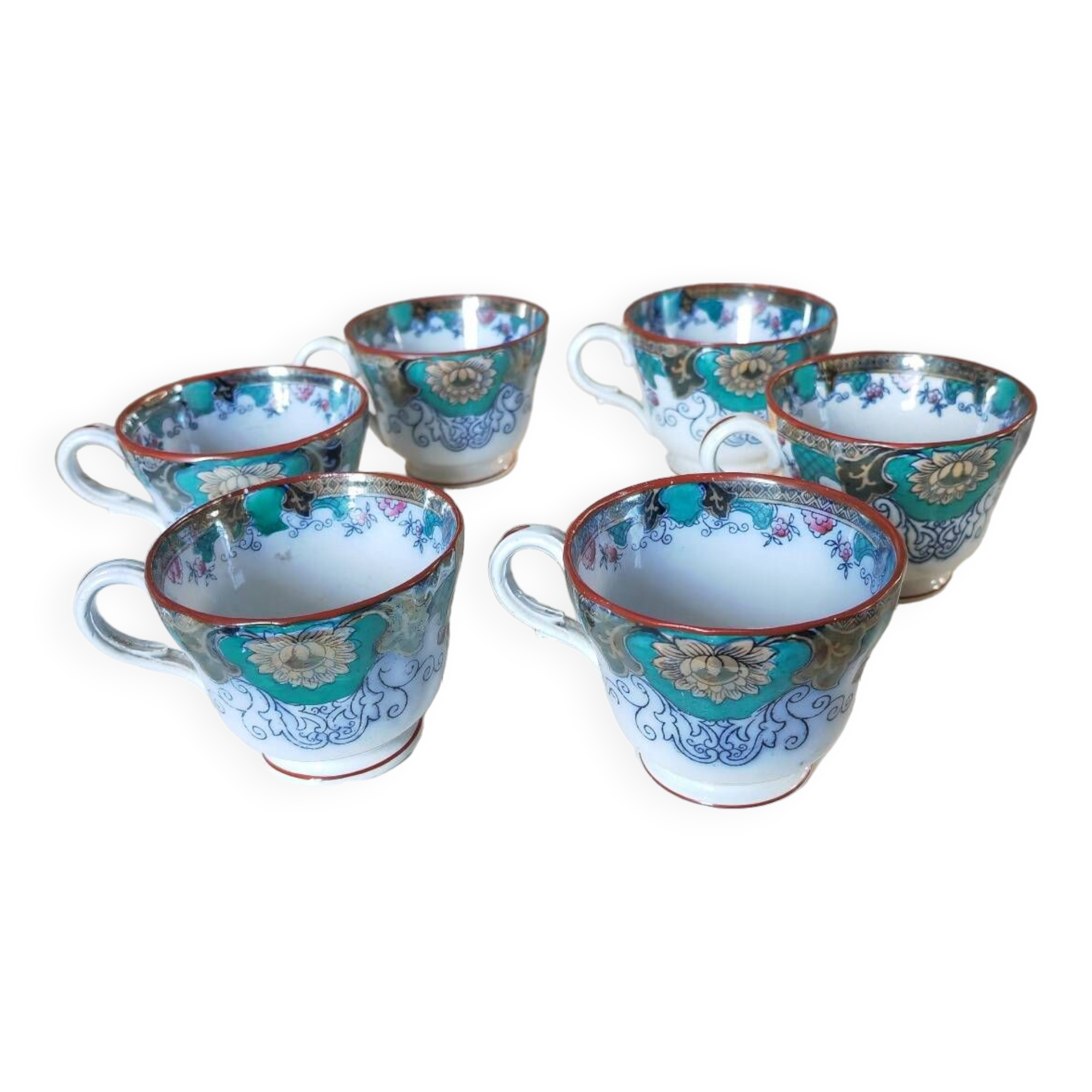 6 Canton Boch Frères cups