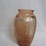 Vase Art Déco rose saumon