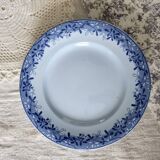 Compotier antique en faïence U&C Sarreguemines, modèle Mimosa