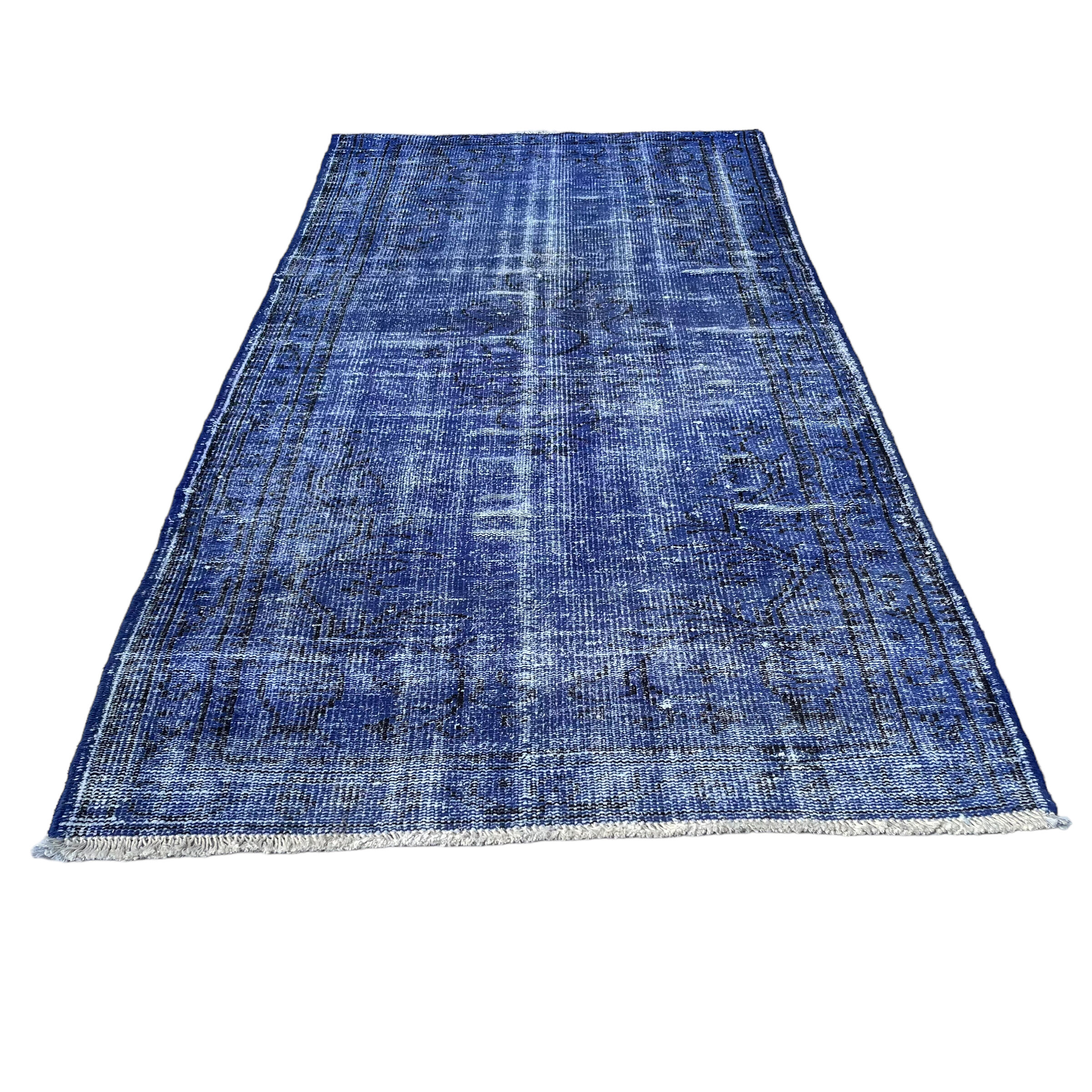 Vintage distressed turkish rug ,196 x 100 cm