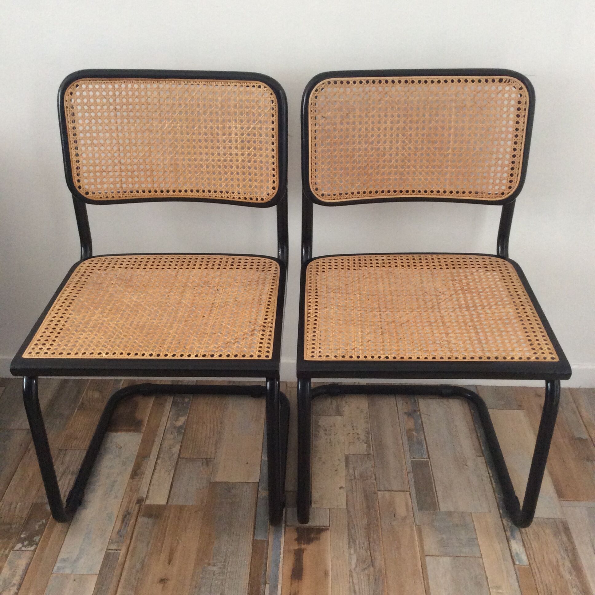 Pair of chairs Marcel Breuer Cesca S32