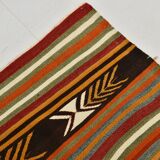 5x9 Striped Anatolian Kilim Rug, Turkish Kilim Rug, 148x264Cm