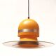1970s ceiling lamp in yellow, Space Age
