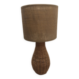 Lampe en rotin et abat-jour en jute