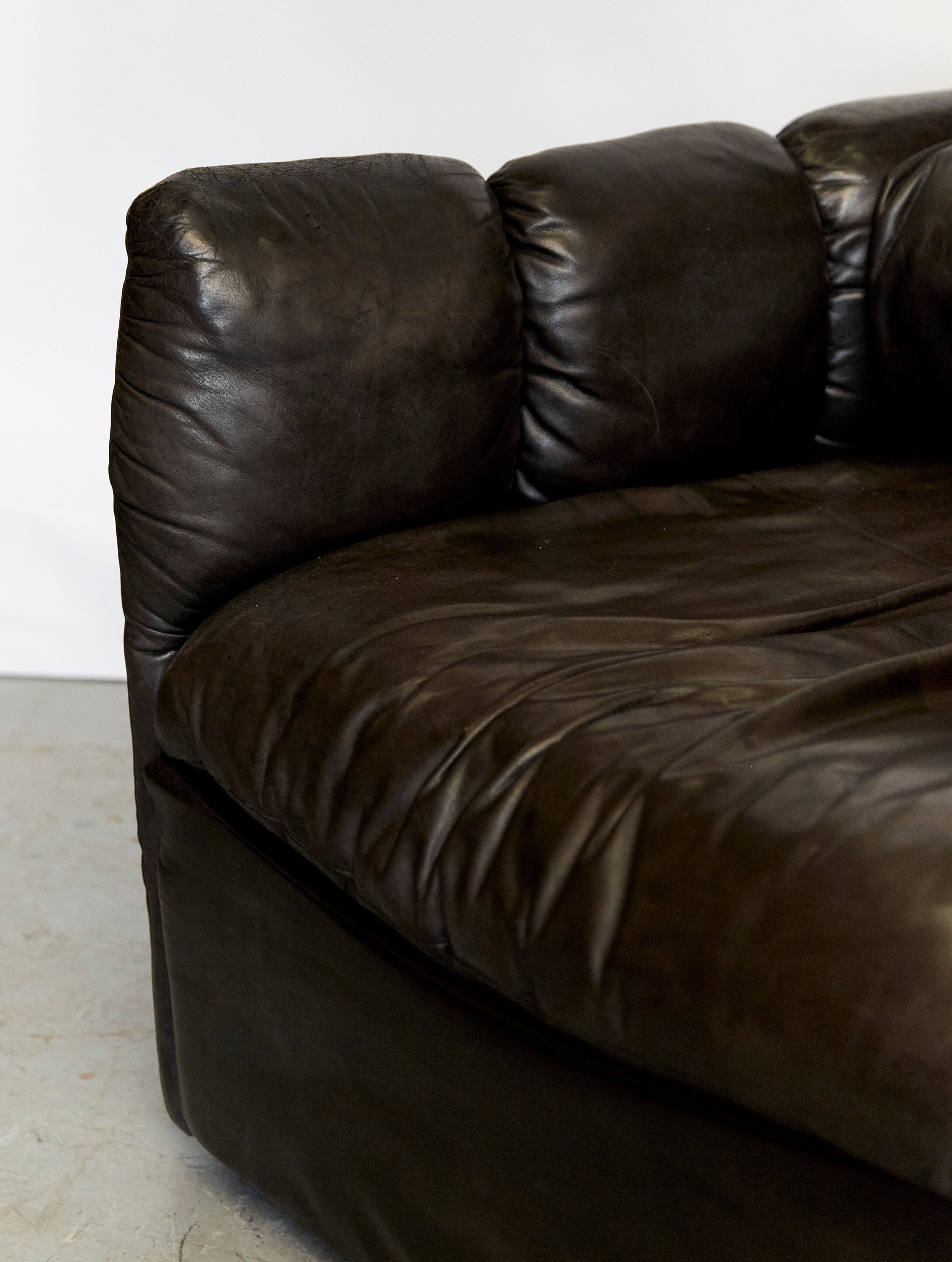 Vintage leather armchair custom-made Chancellor's Bungalow
