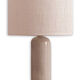 Lampe grès et jute tissée