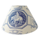 Abat-jour toile de Jouy bleu