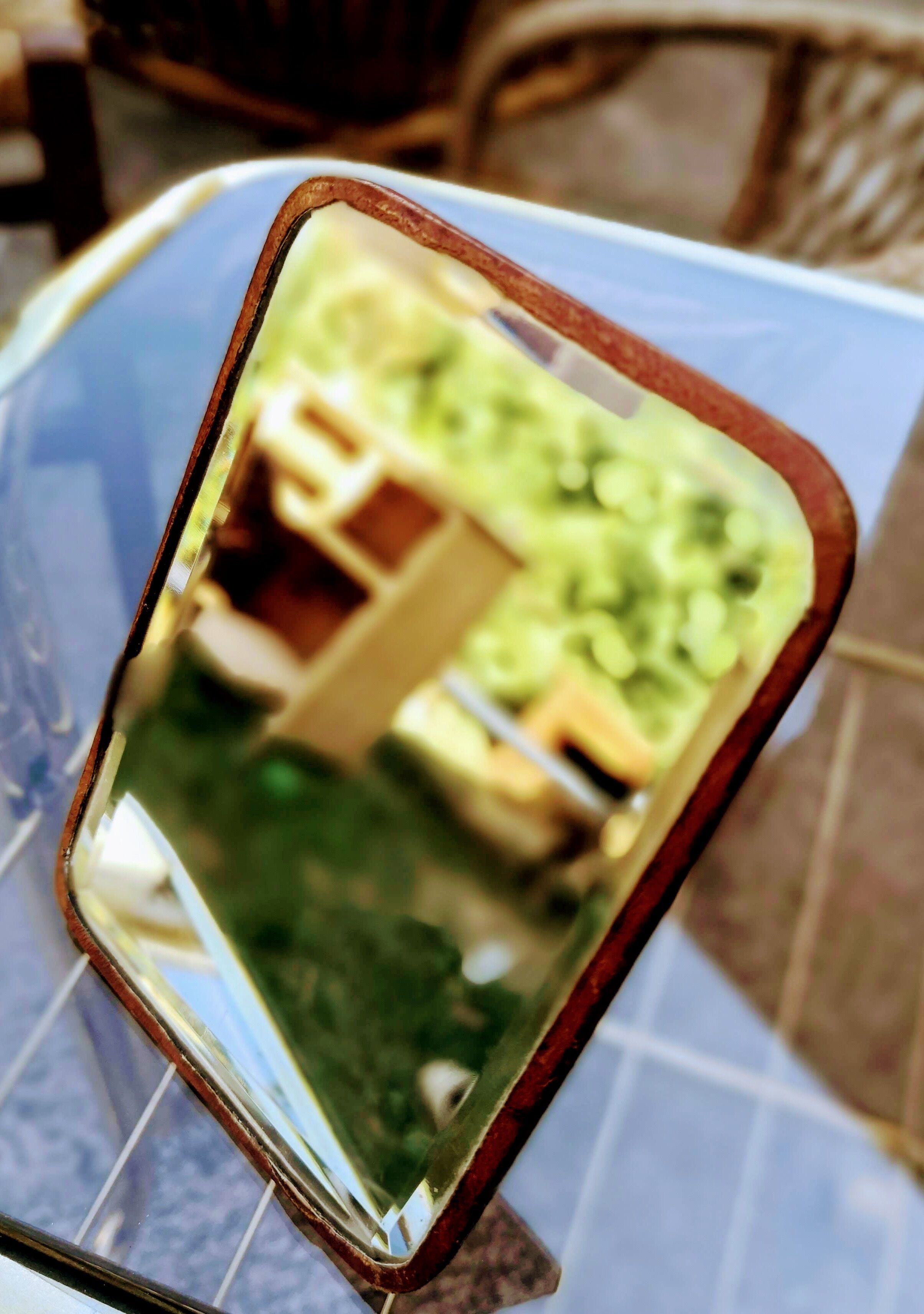 Mirror beveled barber 19x12cm