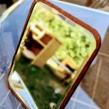 Mirror beveled barber 19x12cm