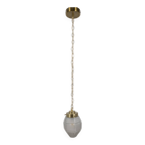 Art Deco faceted glass suspension, vintage light fixture with a diamond spirit and é.