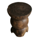 OPAL stool in hand-carved solid recycled teak
