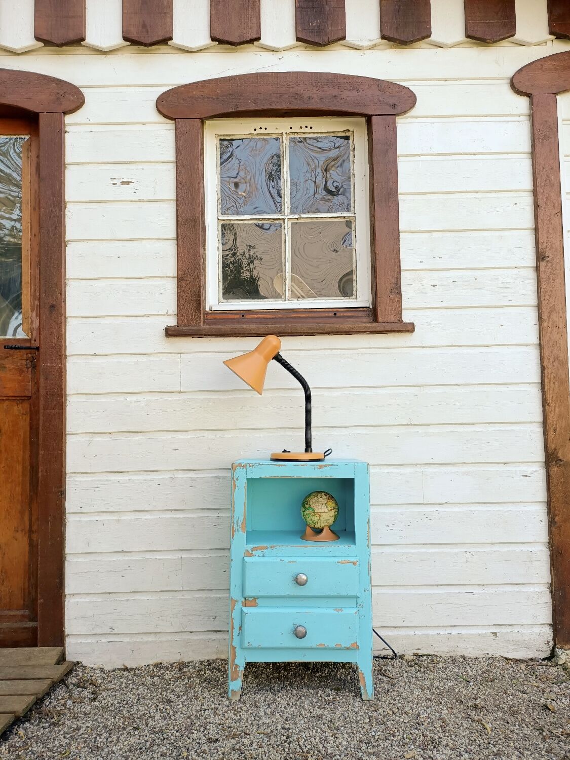 Blue bedside