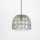 Iron and clear glass pendants by Limburg, Germany, 1960s.
