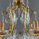 Crystal chandelier and gilded brass, Louis XV style, 19th century.