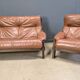 Vintage brutalist sofa set by Gerard Van den Berg for Montis, 1970s