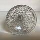 Antique diamond point candle holder, Sailmont glassworks