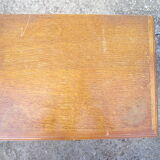 Oak bedside or sofa tip, compass feet and 1 drawer