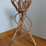 Rattan wicker plant holder