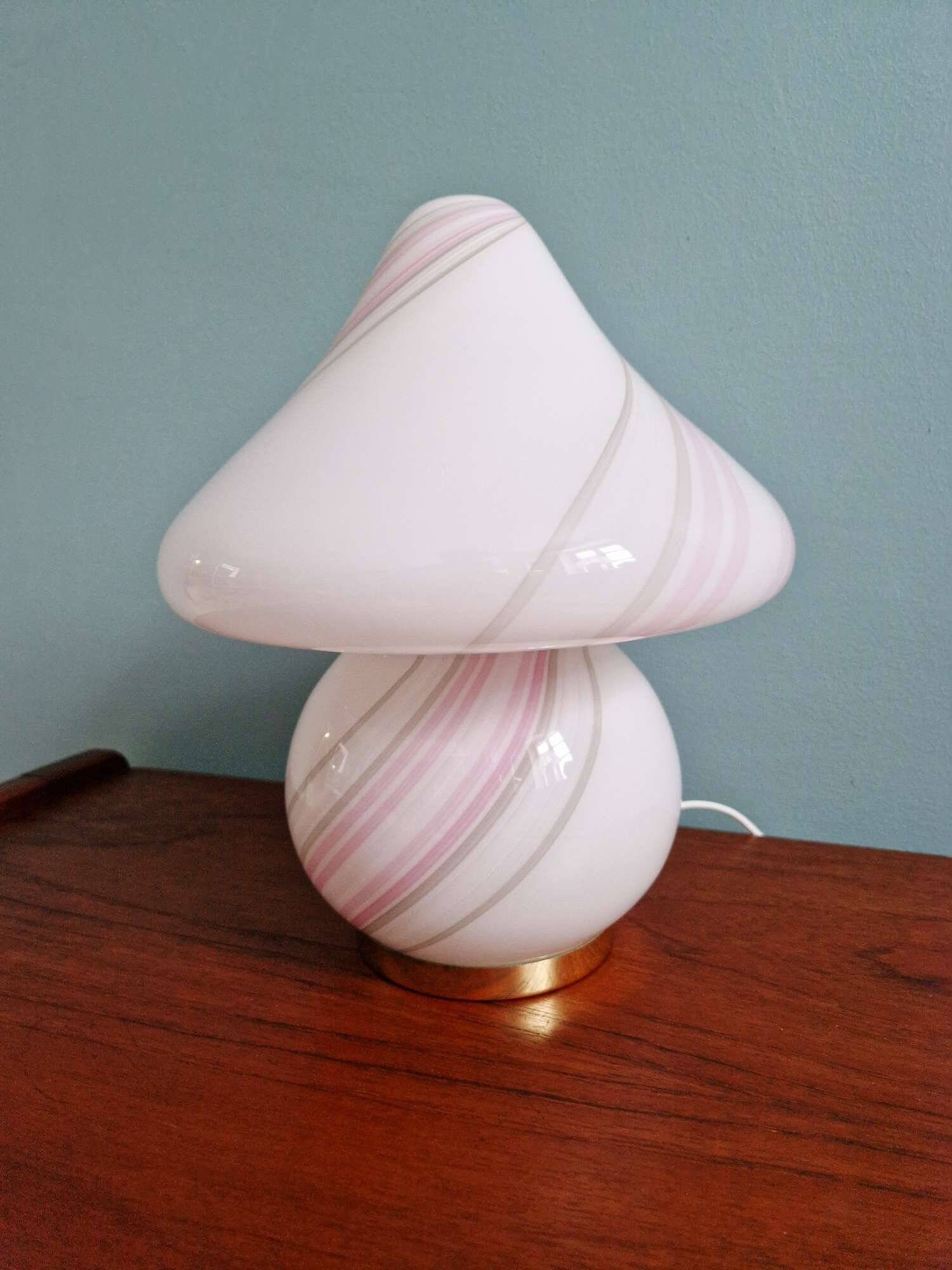 Mushroom lamp in Murano glass, 1970s-80s