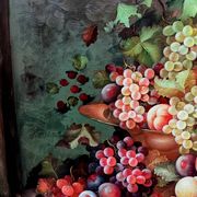 Still life with fruits. Oil on canvas. Signed.