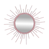 old vintage rattan wicker sun mirror authentic 70s Diameter 56