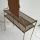 Vintage hairdresser 1950s brass and glass with mirror and matching seat