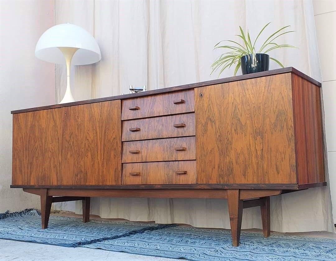 Vintage Scandinavian rosewood sideboard, 1960s