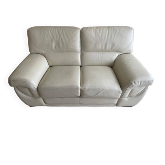 Ivory leather sofa